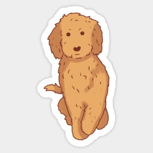 Cute Golden doodle art Sticker